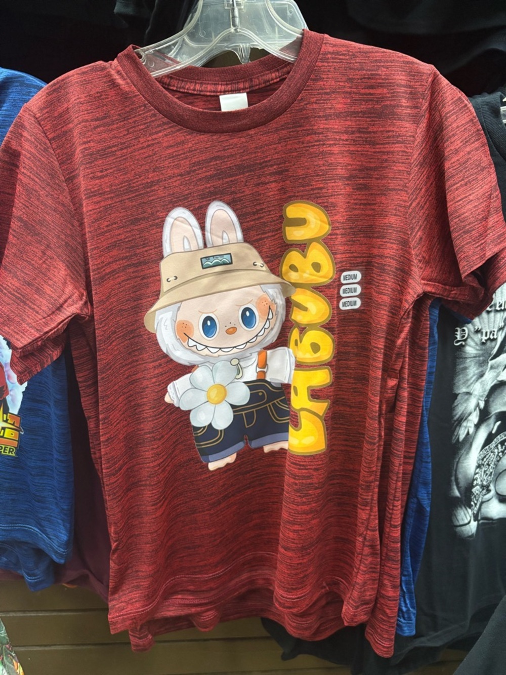 Kids' Red Graphic Tee with Bunny Character